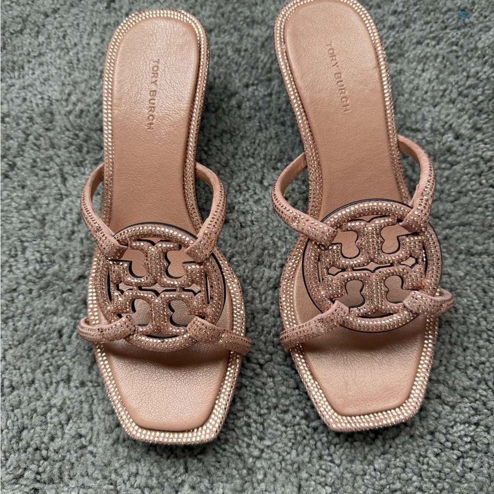 Tory Burch Tan Woven Leather Sandals